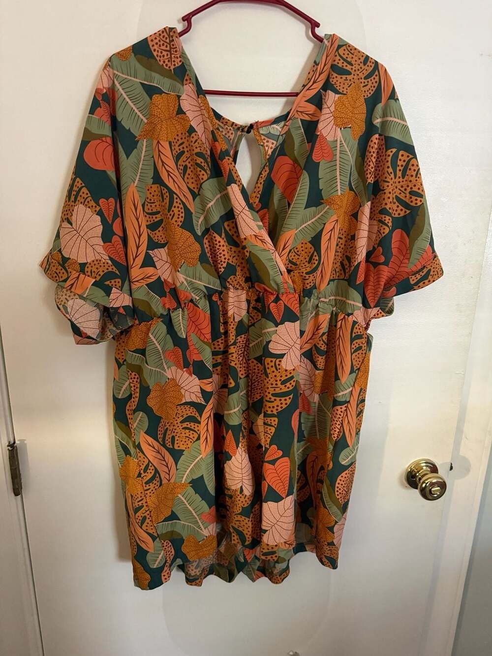 Shein Curve Romper Size 3XL Tropical Print